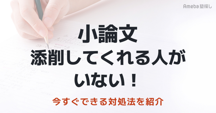 小論文を添削してくれる人がいない！今すぐできる対処法と添削サービスの画像