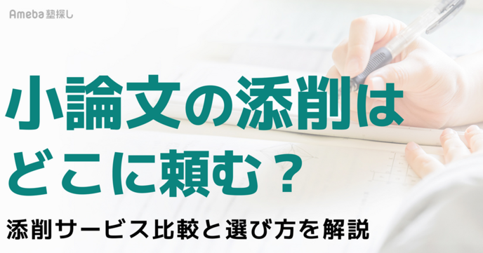 小論文の添削はどこに頼む？おすすめ添削サービス比較と選び方を解説【大学受験・総合型選抜】の画像