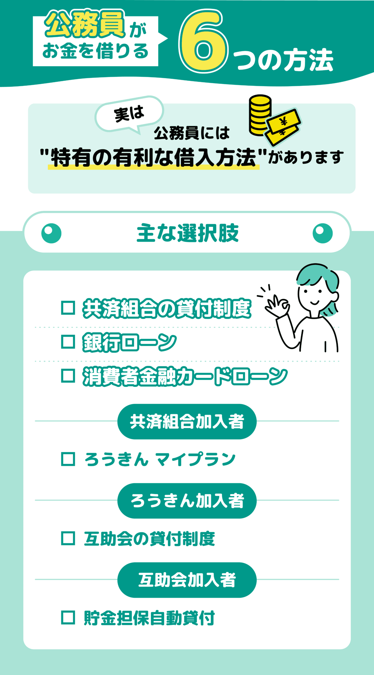 公務員がお金を借りる方法