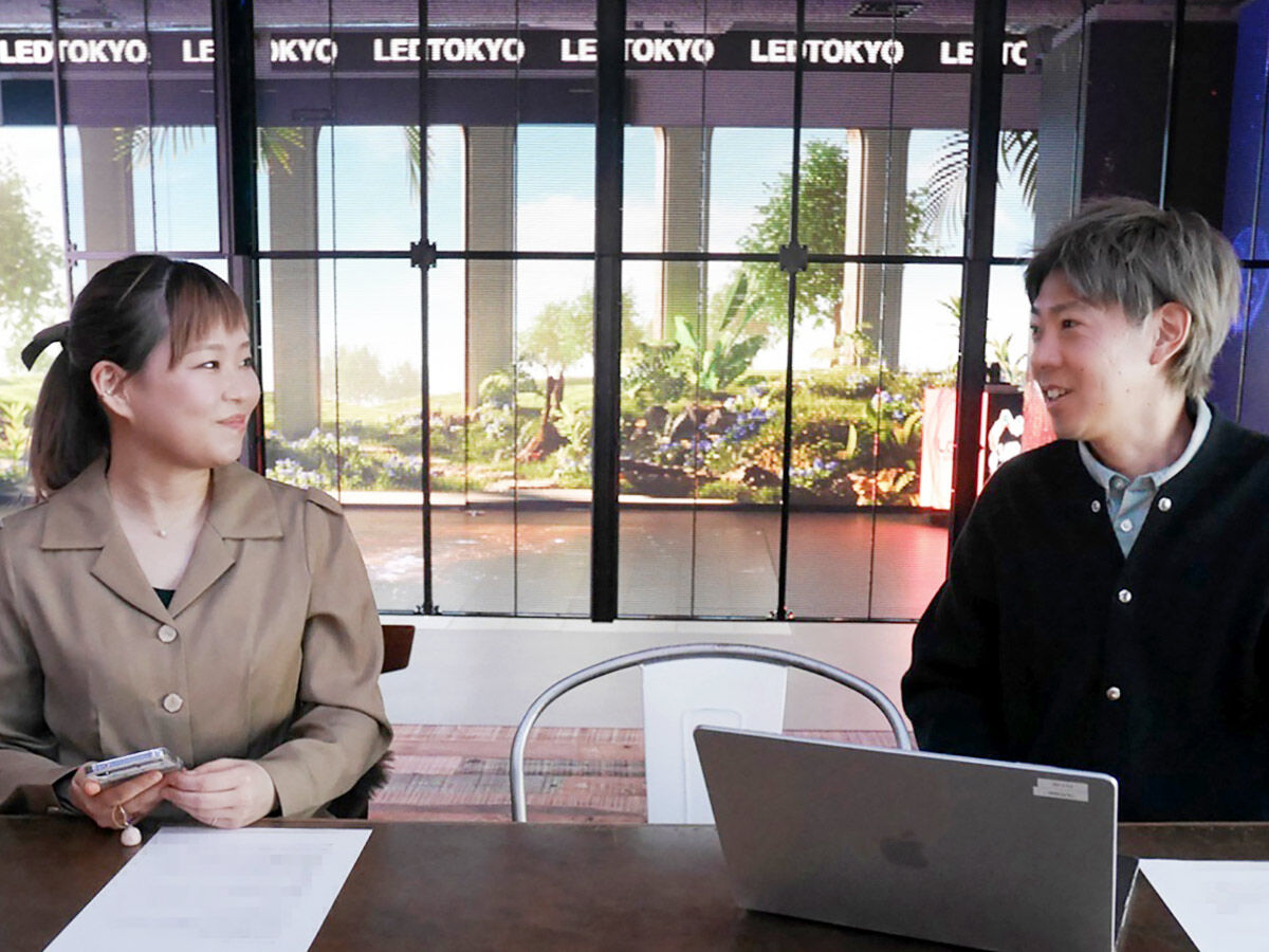 受験生へのメッセージを伝える田久保さんと広報ご担当者様